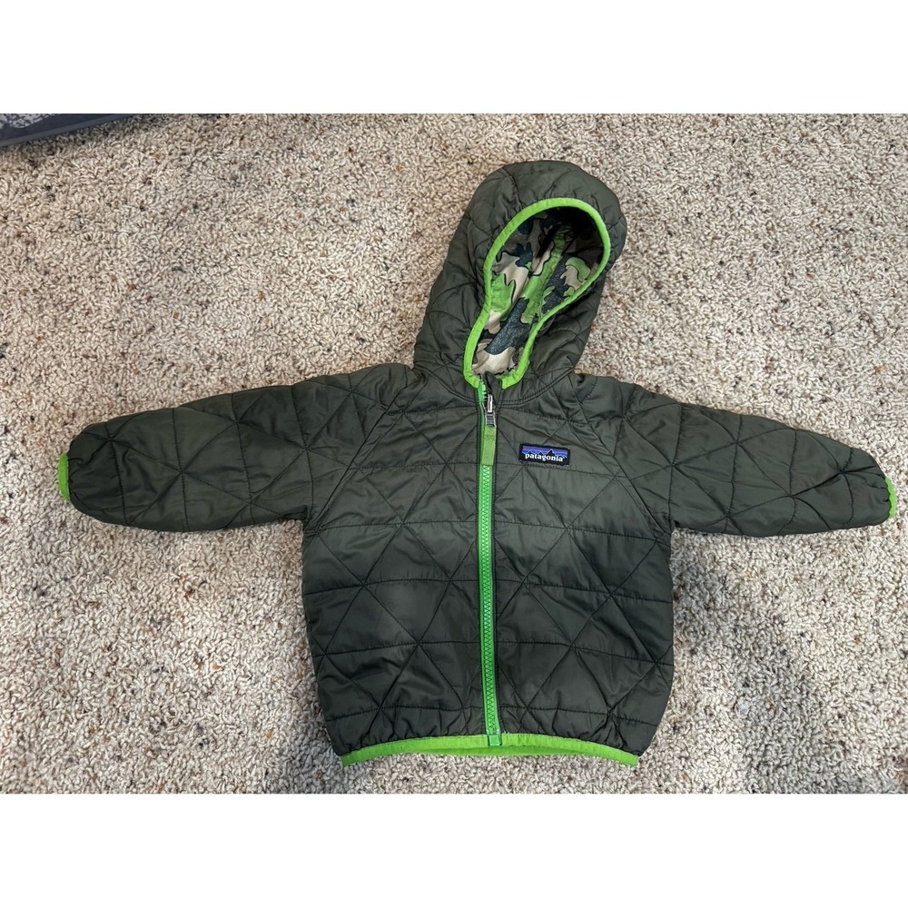 Patagonia Reversible Puff-Ball Jacket Multicolor / Blue Toddler 60188 Size 18 mo